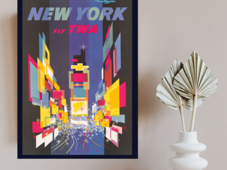 TWA travel poster of Time Square