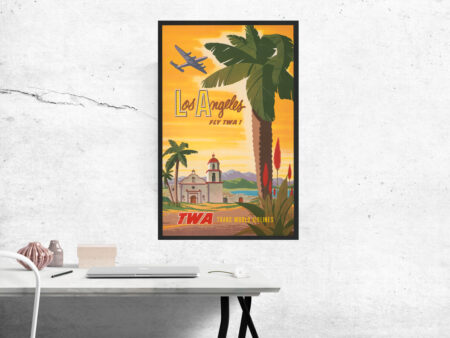 TWA travel poster of Los Angeles